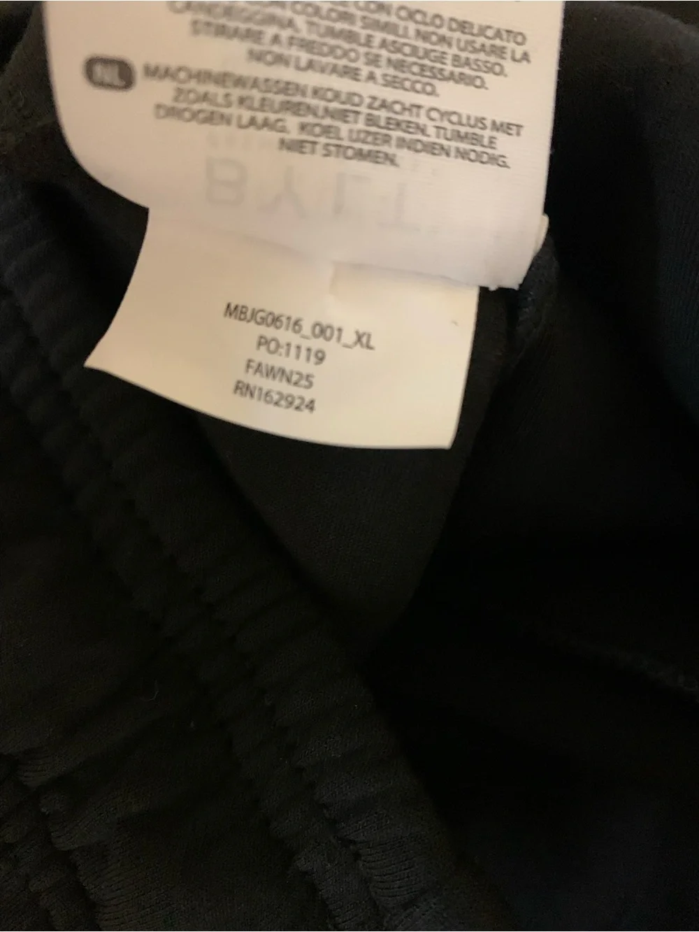 BYLT Premium Basics Black Jogger Sweatpants Athletic Lounge Zip Pocket Size XL